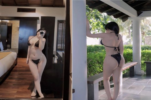 Thân mật với cô nàng sugar baby quyến rũ da nâu